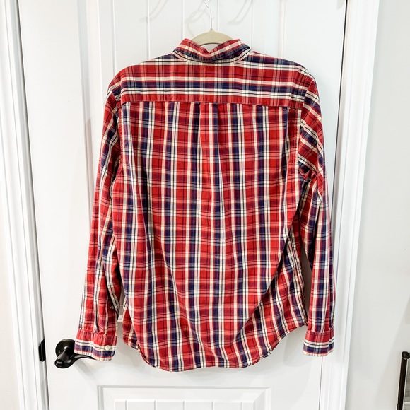 J. Crew Ref Plaid Long Sleeve Button Down Shirt Size Large - Picture 2 of 7